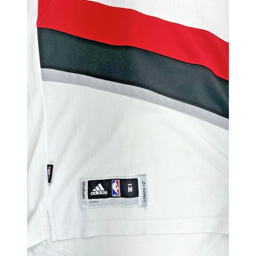 NBA Portland Trail Blazers Damian Lillard Adidas White Men's Large Jersey